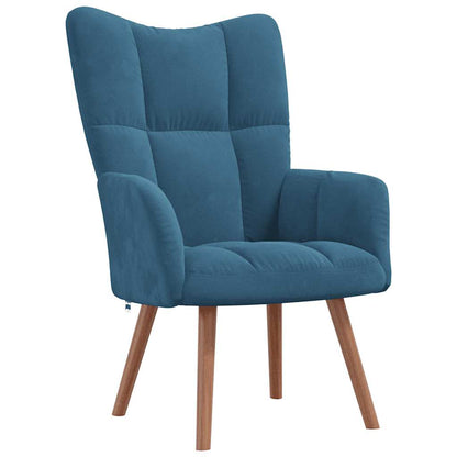 Sedia Relax Blu in Velluto - homemem39