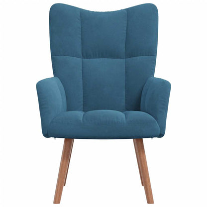 Sedia Relax Blu in Velluto - homemem39