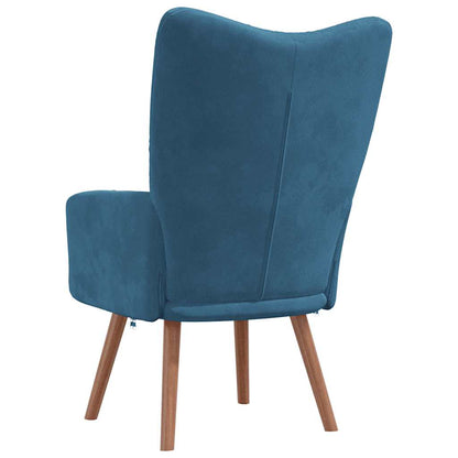 Sedia Relax Blu in Velluto - homemem39