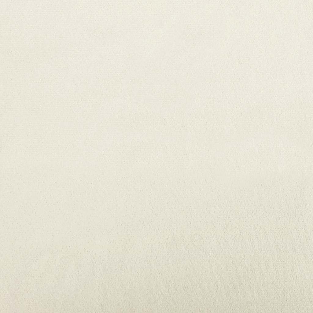 Poltrona Relax con Poggiapiedi Bianco Crema in Velluto - homemem39