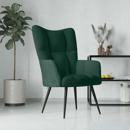 Sedia Relax Verde Scuro in Velluto | homemem39