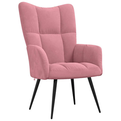 Sedia Relax Rosa in Velluto | homemem39