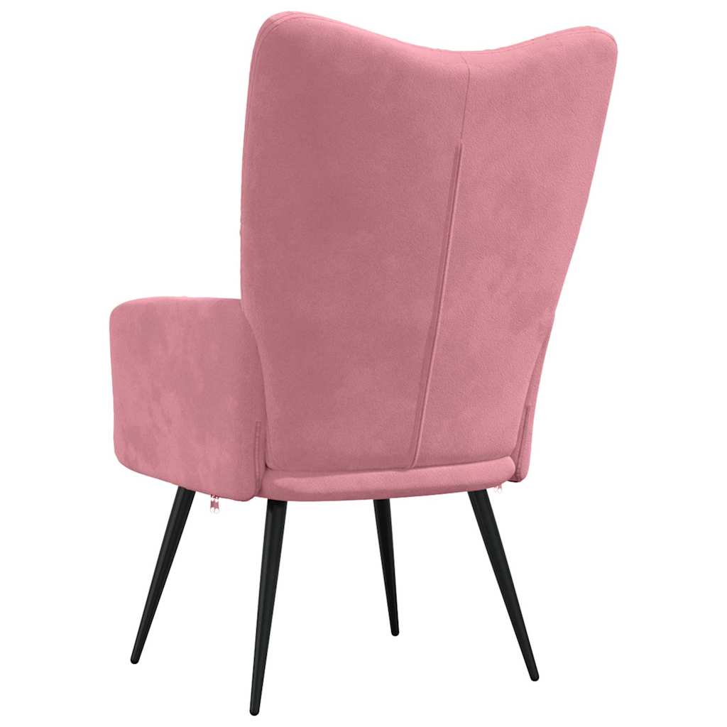 Sedia Relax Rosa in Velluto | homemem39