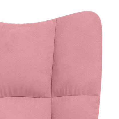Sedia Relax Rosa in Velluto | homemem39