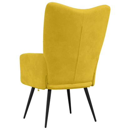 Poltrona Relax Giallo Senape in Velluto | homemem39