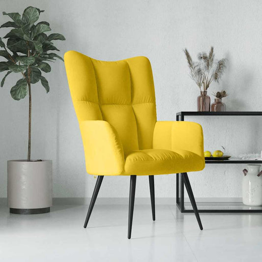 Poltrona Relax Giallo Senape in Velluto | homemem39