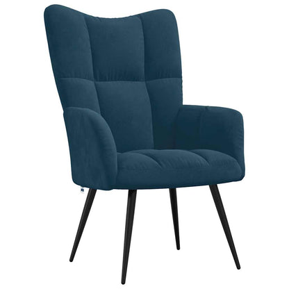 Sedia Relax Blu in Velluto