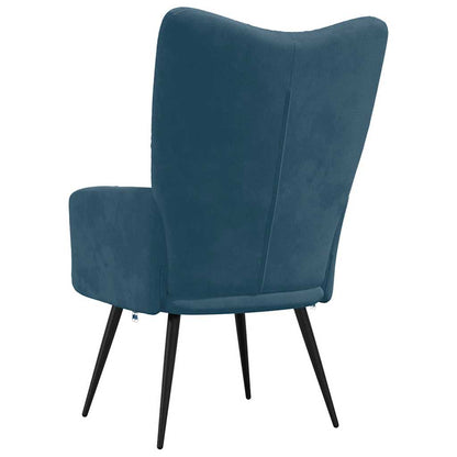 Sedia Relax Blu in Velluto | homemem39