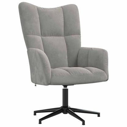 Sedia Relax Grigio Chiaro in Velluto | homemem39