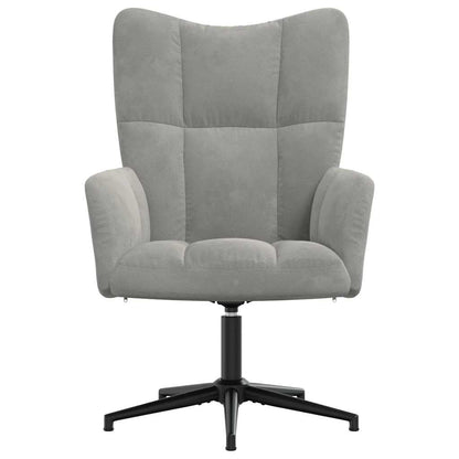 Sedia Relax Grigio Chiaro in Velluto | homemem39
