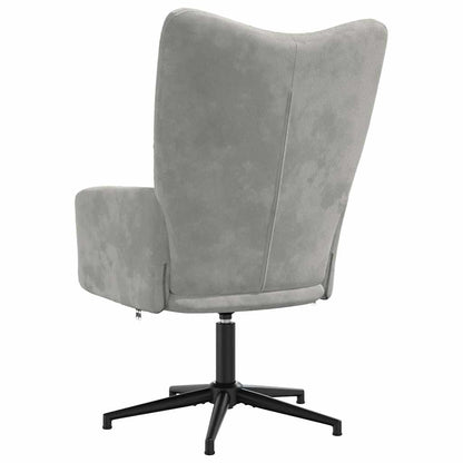 Sedia Relax Grigio Chiaro in Velluto | homemem39