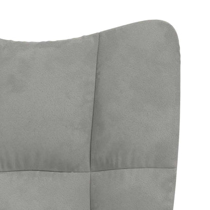 Sedia Relax Grigio Chiaro in Velluto | homemem39