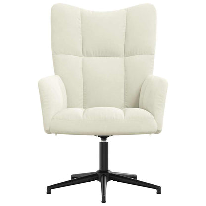 Sedia Relax Bianco Crema Velluto