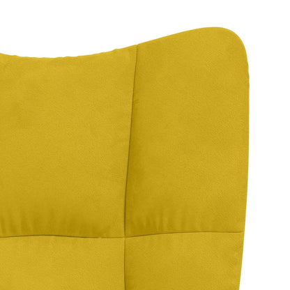 Poltrona Relax con Poggiapiedi Giallo Senape in Velluto | homemem39