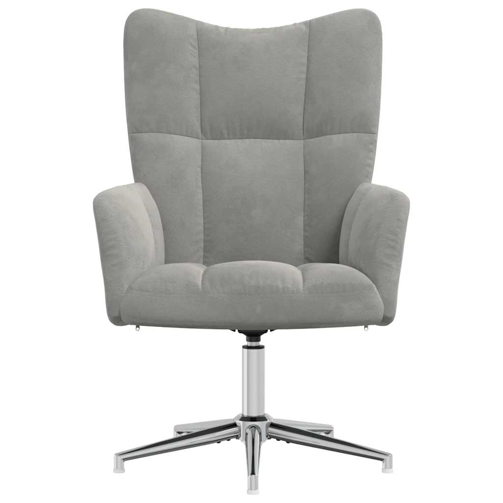 Sedia Relax Grigio Chiaro in Velluto | homemem39