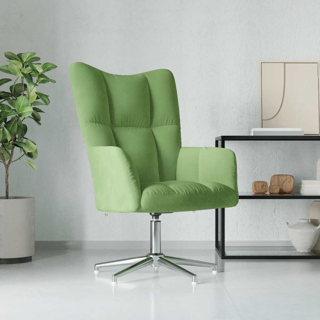 Sedia Relax Verde Chiaro in Velluto | homemem39