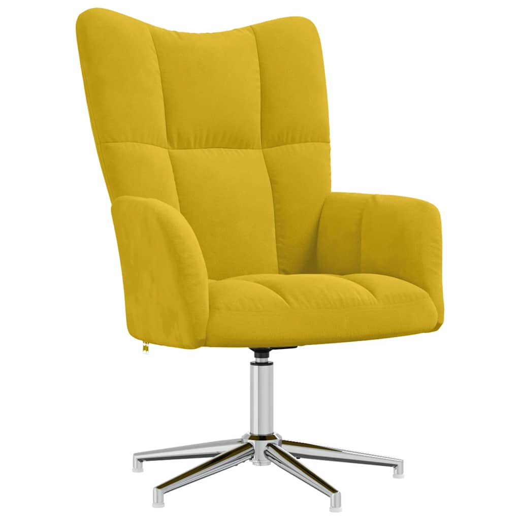 Sedia Relax Giallo Senape in Velluto | homemem39