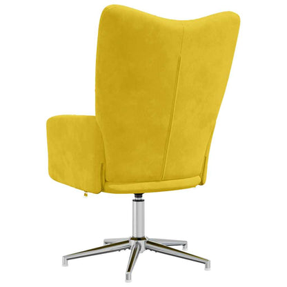Sedia Relax Giallo Senape in Velluto | homemem39