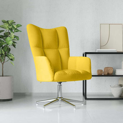 Sedia Relax Giallo Senape in Velluto | homemem39
