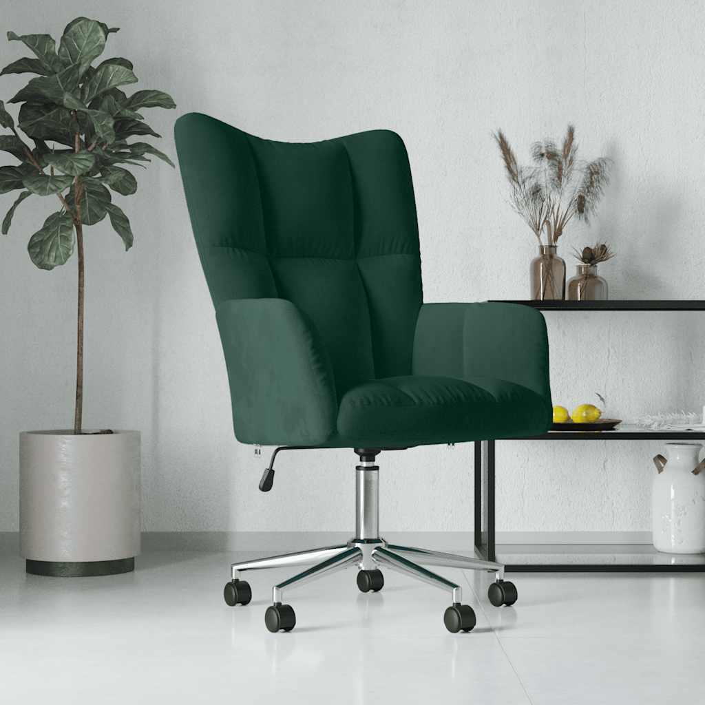 Poltrona Relax Verde Scuro in Velluto | homemem39