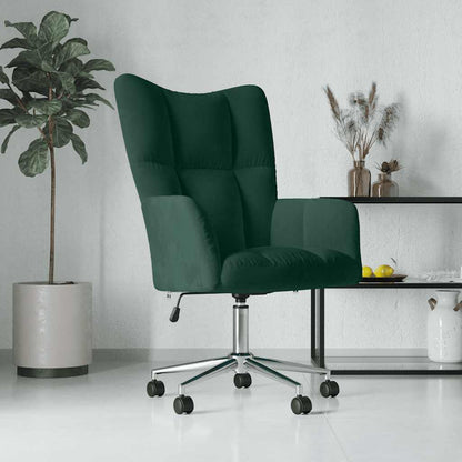 Poltrona Relax Verde Scuro in Velluto | homemem39