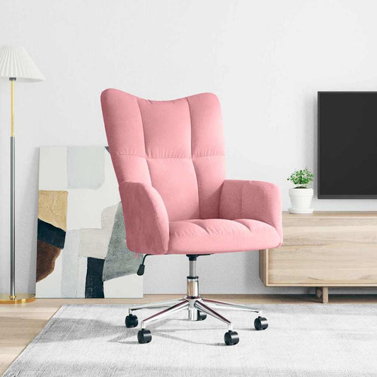 Sedia Relax Rosa in Velluto | homemem39