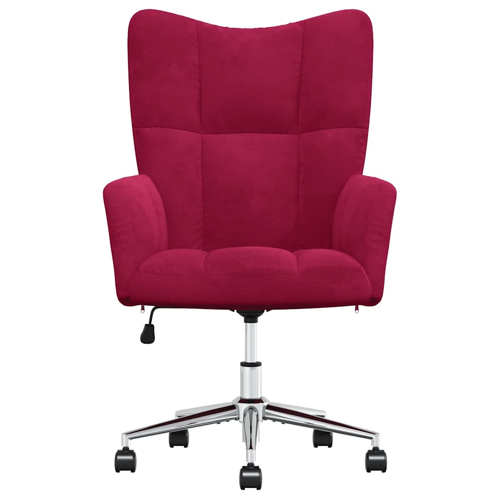Sedia Relax Rosso Vino in Velluto | homemem39