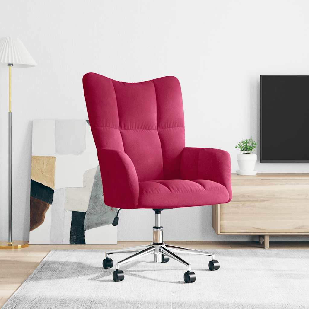 Sedia Relax Rosso Vino in Velluto | homemem39