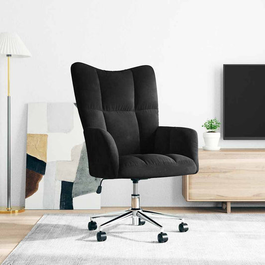 Poltrona Relax Nera in Velluto | homemem39
