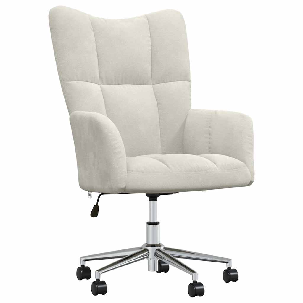 Sedia Relax Bianco Crema Velluto | homemem39