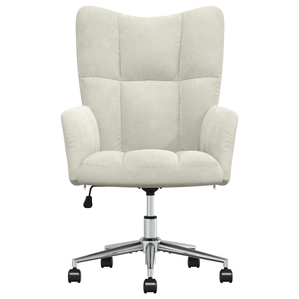 Sedia Relax Bianco Crema Velluto | homemem39
