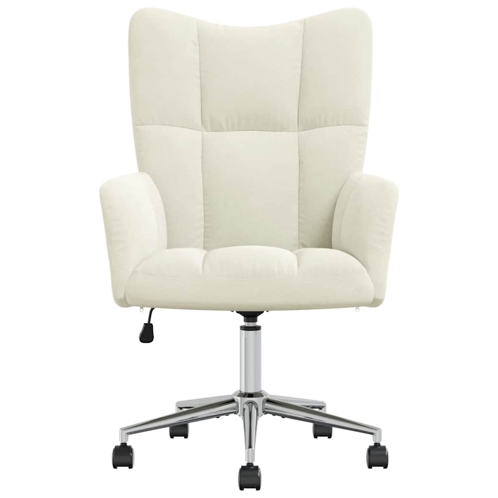 Sedia Relax Bianco Crema Velluto - homemem39