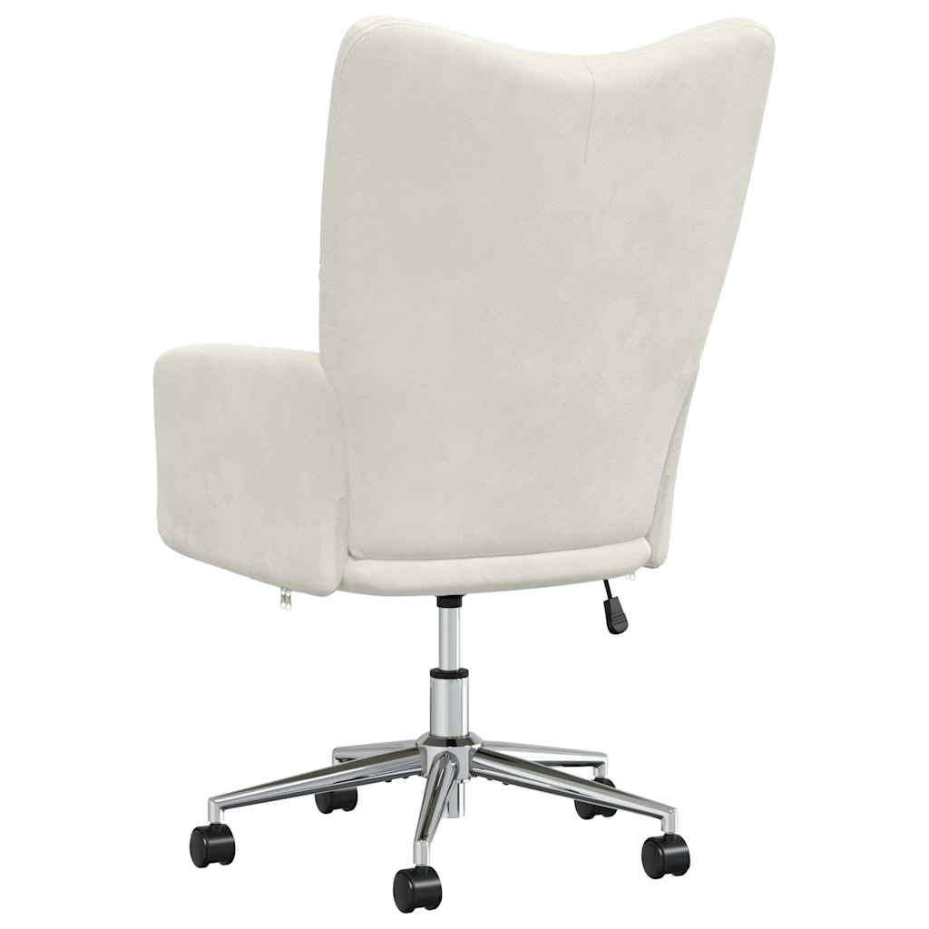 Sedia Relax Bianco Crema Velluto | homemem39