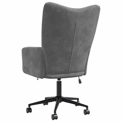 Sedia Relax Grigio Scuro in Velluto | homemem39