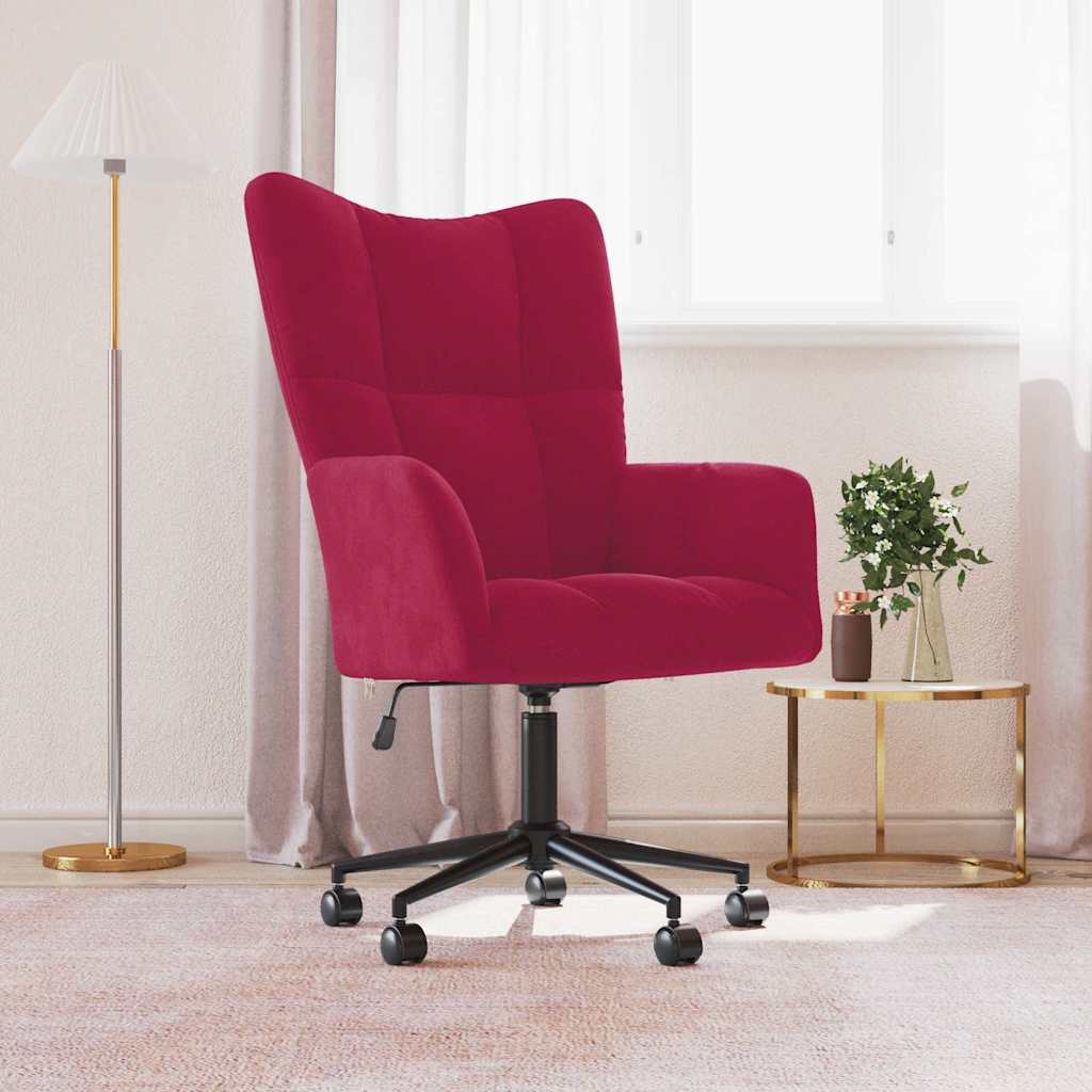 Sedia Relax Rosso Vino in Velluto