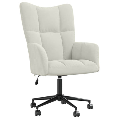 Sedia Relax Bianco Crema Velluto | homemem39