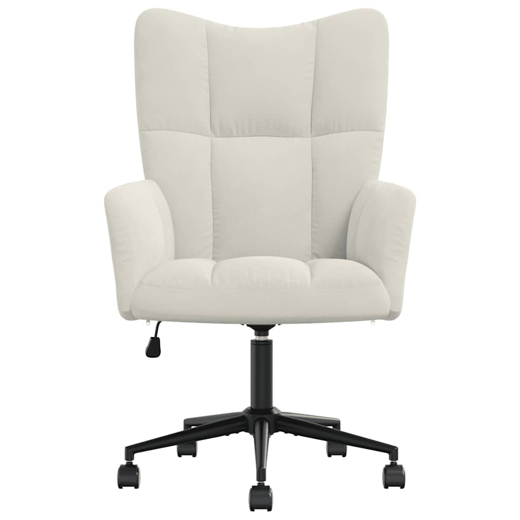 Sedia Relax Bianco Crema Velluto | homemem39
