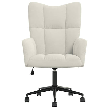 Sedia Relax Bianco Crema Velluto | homemem39