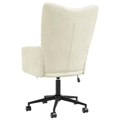 Sedia Relax Bianco Crema Velluto - homemem39