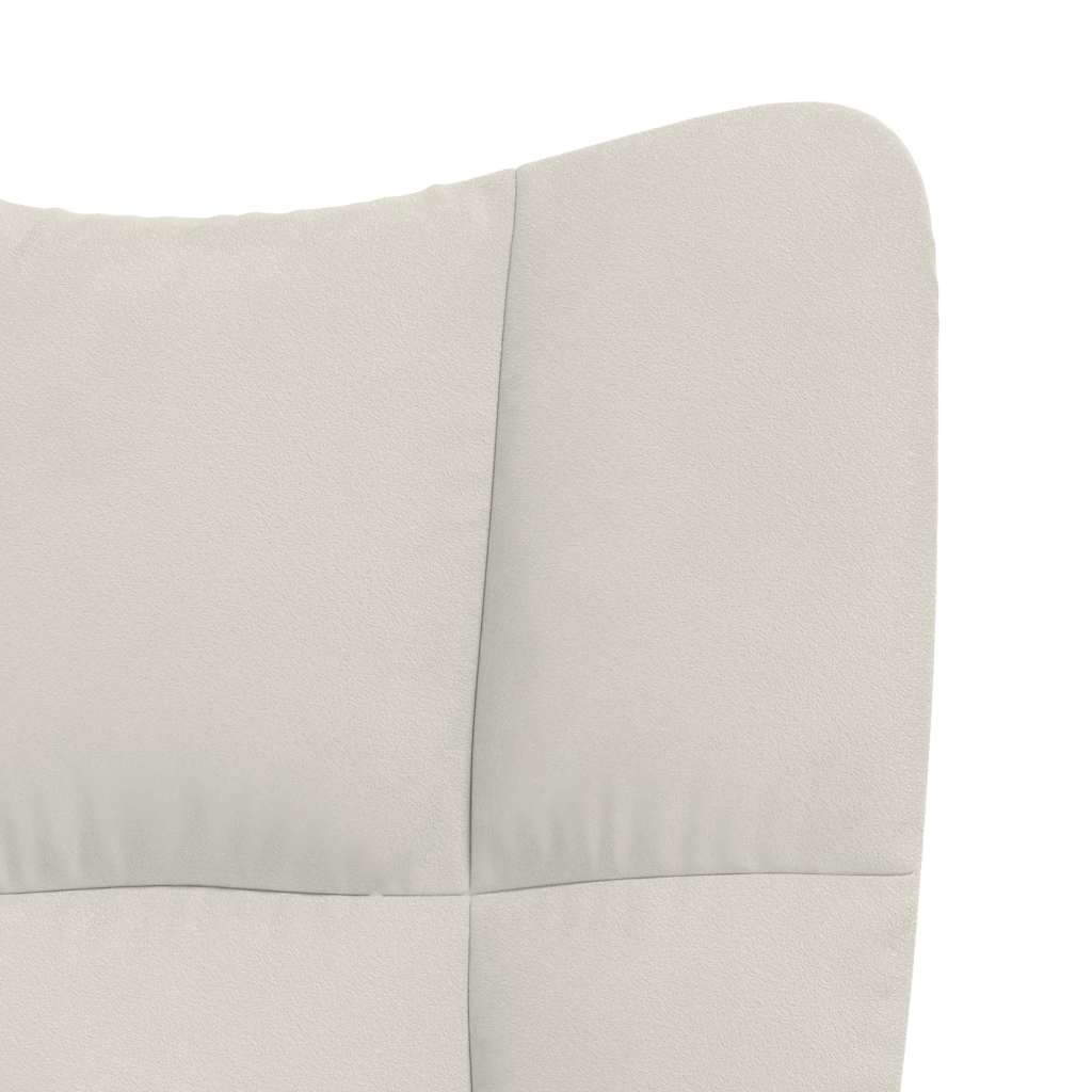 Sedia Relax Bianco Crema Velluto | homemem39