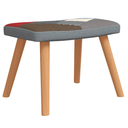 Poltrona Relax con Poggiapiedi in Tessuto Patchwork - homemem39