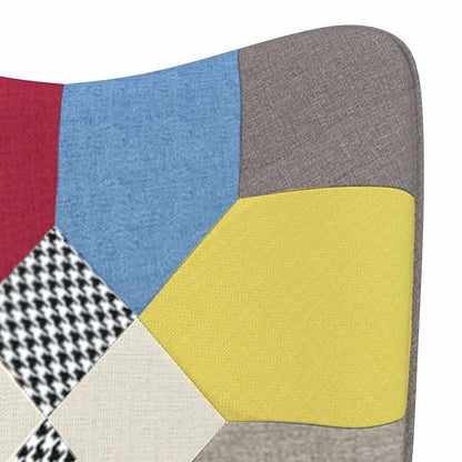 Sedia a Dondolo in Tessuto Patchwork