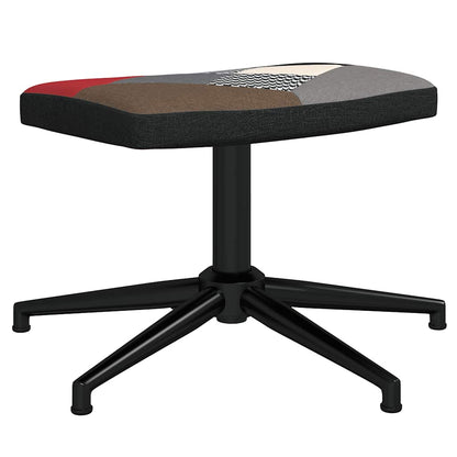 Sedia Relax con Sgabello in Tessuto Patchwork - homemem39