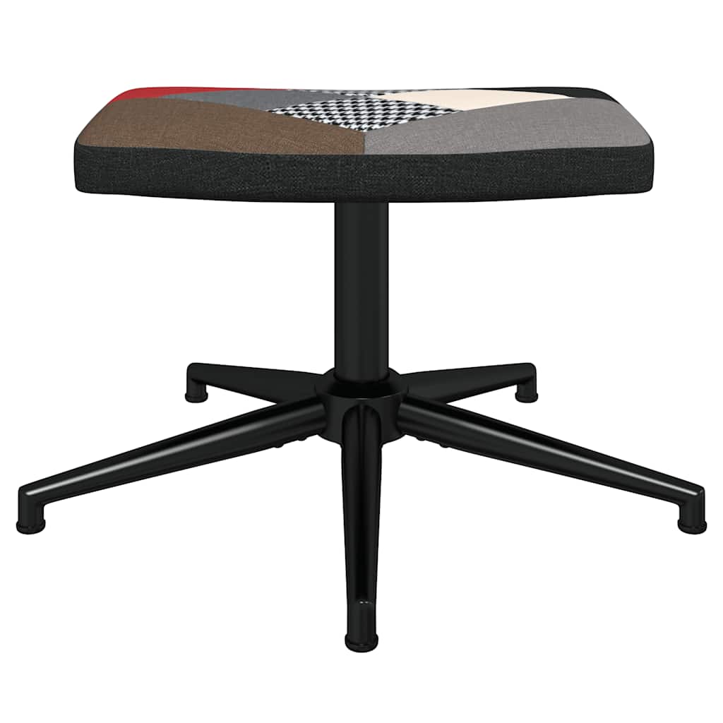 Sedia Relax con Sgabello in Tessuto Patchwork - homemem39