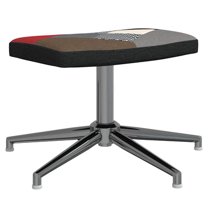 Sedia Relax con Sgabello in Tessuto Patchwork - homemem39