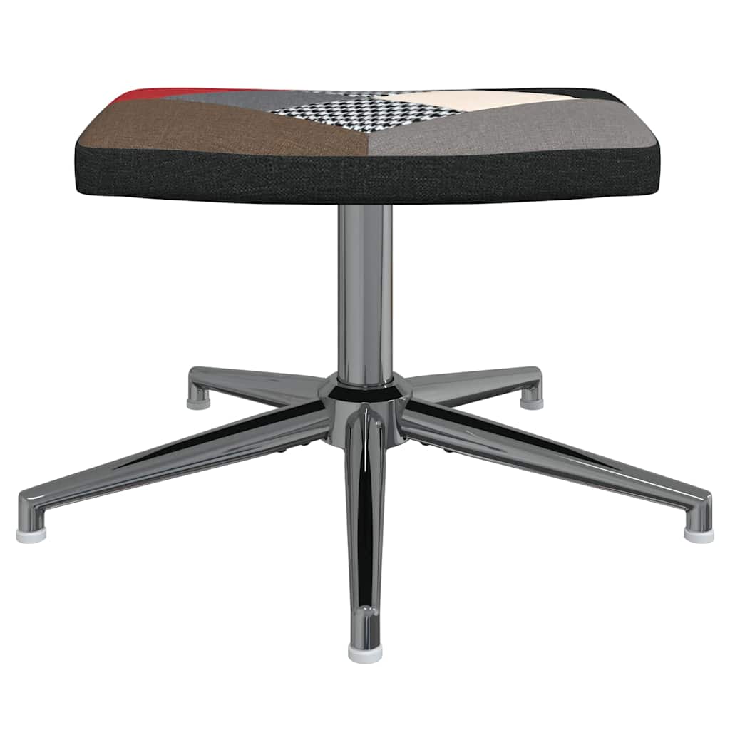 Sedia Relax con Sgabello in Tessuto Patchwork - homemem39