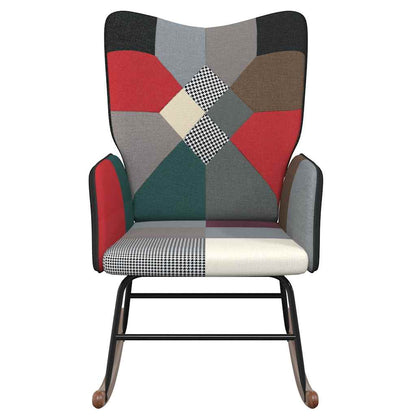 Sedia a Dondolo in Tessuto Patchwork