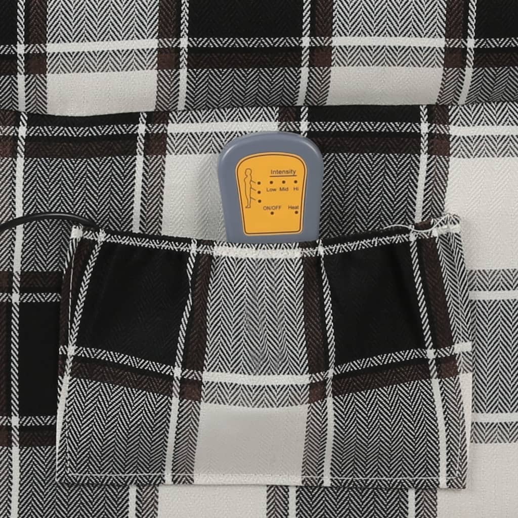 Poltrona Massaggiante Reclinabile Multicolore in Tessuto - homemem39