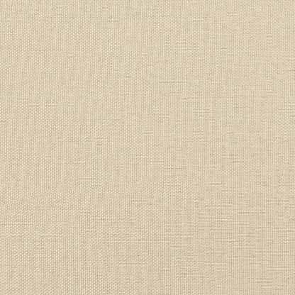 Poggiapiedi con Gambe in Legno Crema in Tessuto - homemem39