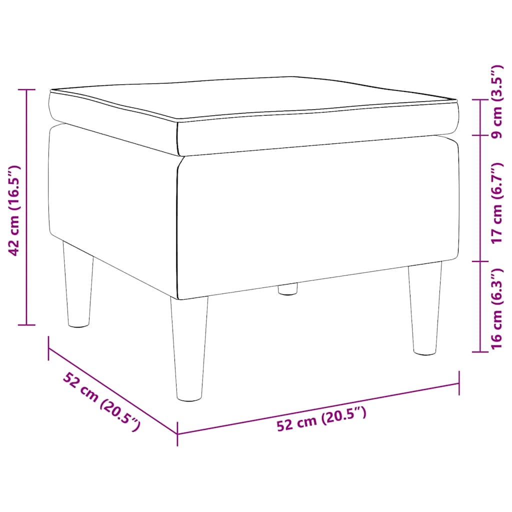 Sgabello con Gambe in Legno Grigio Chiaro Velluto